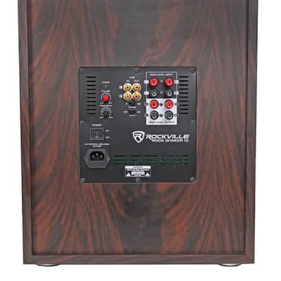 Rockville Rock Shaker Dark Wood 800w 12" Powered Home Theater Subwoofer Sub image 5