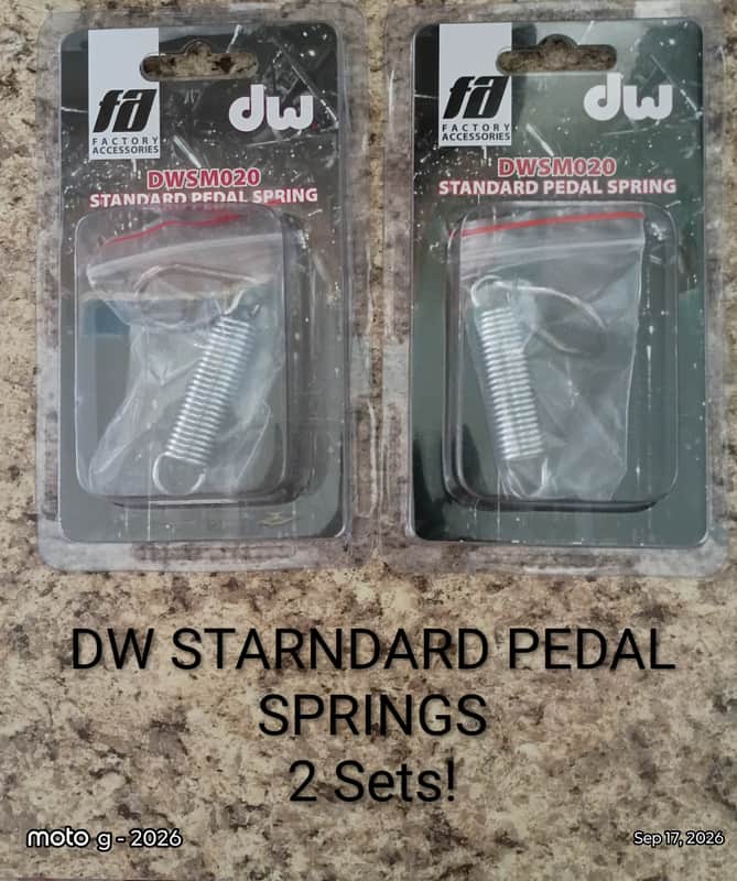 DW -SM020 Bass Drum Pedal Spring Tension Assembly (2 Pack) 2010s - Chrome image 1
