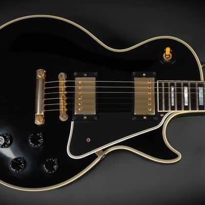 2021 Gibson Custom Shop Historic '57 Les Paul Custom Black Beauty Reissue - Ebony VOS | USA Vintage Long Neck Tenon No Weight Relief 4.18kg | CoA OHSC image 4