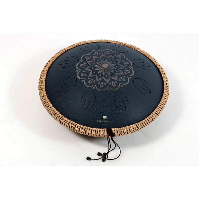 Immagine MEINL Sonic Energy 16" Engraved Octave Steel Tongue Drum, Navy Blue Regular - 1