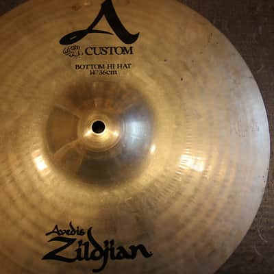 Zildjian 14" A Custom Hi-Hat Cymbals (Pair) 1991 - Present - Brilliant image 11