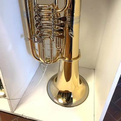 New Alexander model 155 F Tuba in Gold Brass, 5 valves,Lacquered, Nickel-Silver Garland;with Care Kit image 7