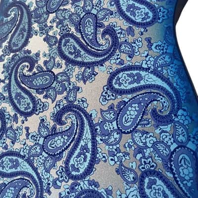 Mahogany Wood Telecaster Tele Style Guitar Body in Paisley Blue image 3