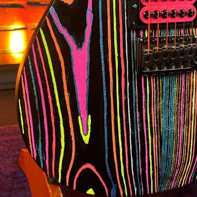 TGF Chop Shop Custom Modified PRS SE Sandblasted CE 24 "Neon Dream" Electric Guitar w/ Gig Bag image 3