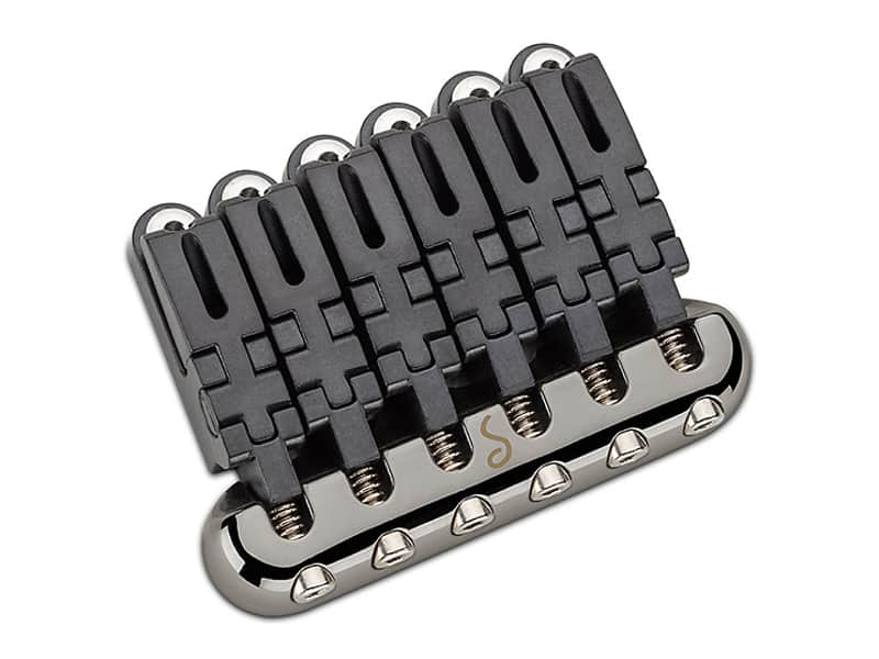 Schaller Germany Hannes 6-String Guitar Bridge - RUTHENIUM, 12010600 Bild 1