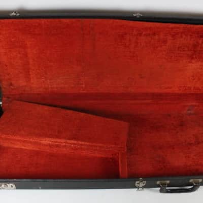 1967-1971 Black Fender Jazz Bass Precision Bass Hardshell CASE GREAT Red Interior Cheney England 1968 1969 1970 1972 1975 image 8