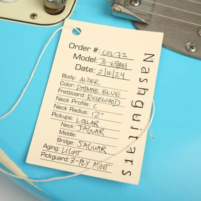 Nash Guitars JG-63 MH Daphne Blue COL-72 Pre-Owned image 12