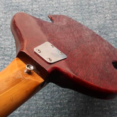 Vintage 1960s Teisco Kingston Bass Wicked Body Shape Caveman Garage Rock Mega Rare Baseball Bat Size Neck Prefect For Thor Hulk Hands image 13