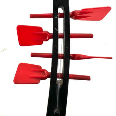 The Singing Treholipee electric ukulele uke ukulele bizarre and strange The Dark One 1969 - Black and Red image 4