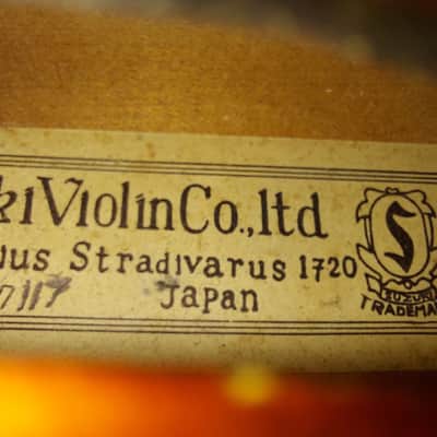 Kiso Suzuki Model 7117 size 15.5 viola, Japan 1973, Very Good Cond, w/ case&bow image 4