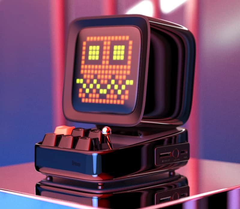 Smart Retro Portable Speaker Pixel-Art / Alarm Clock + Apps image 1