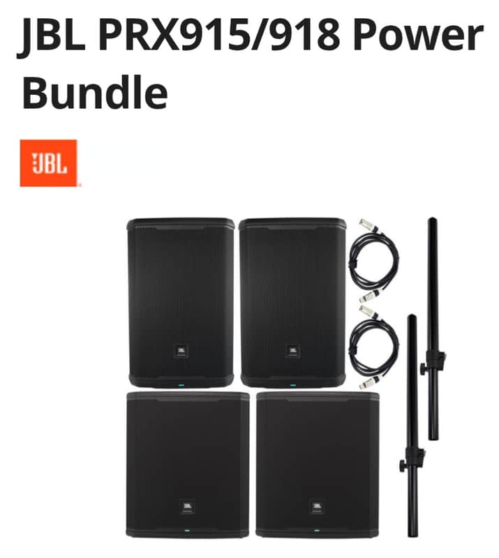 JBL PRX915/918 Power Bundle JBL PRX915/918  2025 - As new image 1