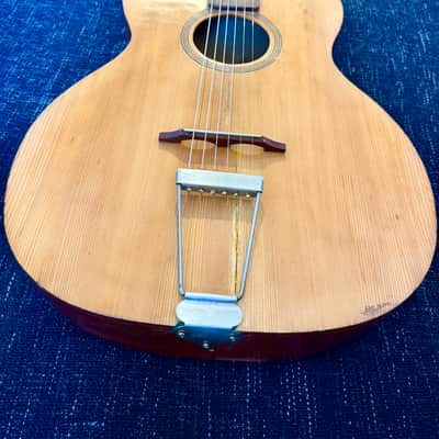 Vintage 1950s/60s Estudiantina Parlour Guitar – Made in Catania, Italy – Punchy Vintage Tone image 2