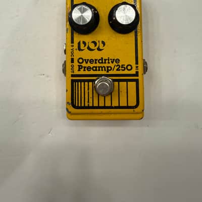 DOD Digitech 250 Overdrive Preamp 1980’s Yellow Vintage Guitar Effect Pedal image 1