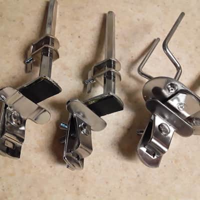 Chrome Percussion Accessories Mounts Bundled Lot - Hoop Style Clamps image 3