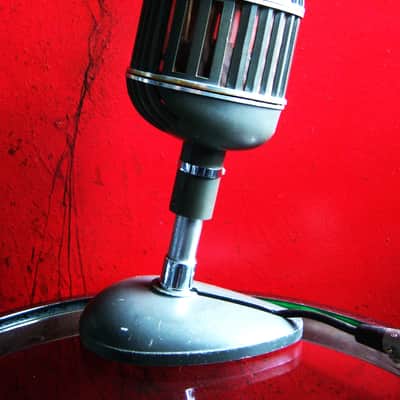 Vintage 1950's Altec 639A ribbon / dynamic cardioid microphone w Altec 24A stand image 10