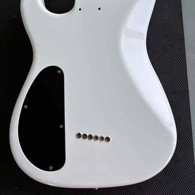 Warmoth Black Korina Stratocaster Replacement Body - Bound White image 5