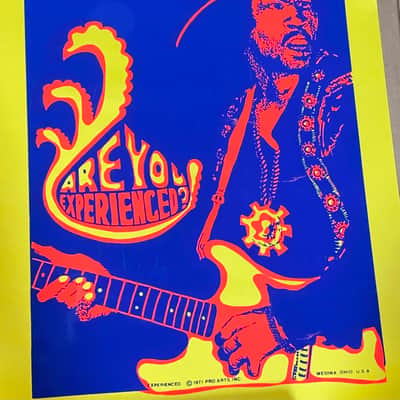 Jimi Hendrix Blacklight poster 1971 image 1