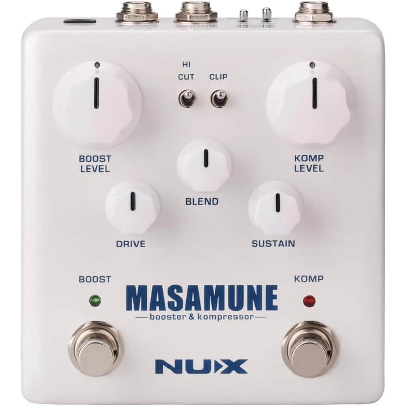 NuX NBK-5 Masamune Booster and Kompressor Guitar Effect Pedal | Crafted to Refine and Elevate Your Music, White image 1