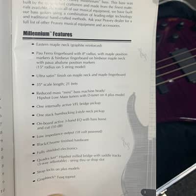 Peavey Millennium 4 String Purple Flame Top Made in USA image 10