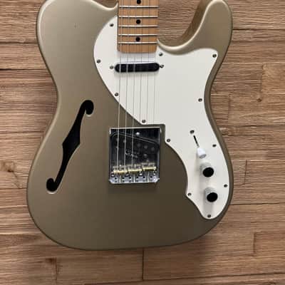Fender / Squier Telecaster Thinline Parts Guitar 2017 - Shoreline Gold- 7lbs .5oz image 1