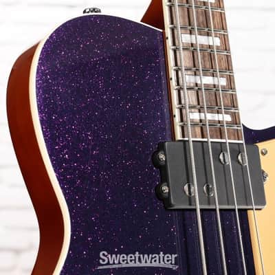 Reverend Linh Le Signature Lil Linhbacker Bass Guitar - Purple Sparkle (LinhbackerPSd1) image 4