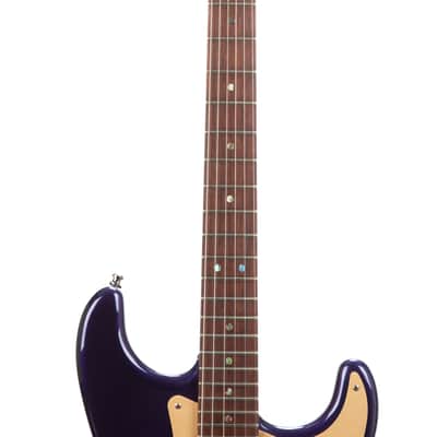 2005 Fender Custom Shop Custom Classic Player V Neck Stratocaster Electric Guitar, Midnight Blue, CZ5XXXX image 6