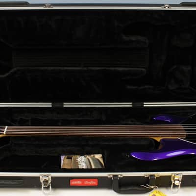 2017 Ernie Ball Music Man StingRay-5 H 5-String Fretless Bass, Firemist Purple image 16