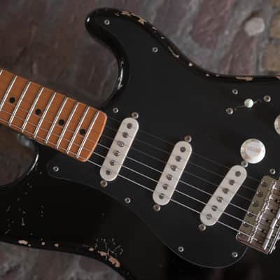 Del-Tone 50s S-Style - Black - Heavy Aging image 11
