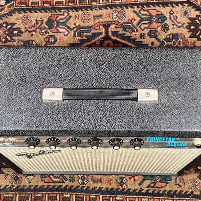 1975 Fender Princeton Reverb 1x10 Combo Guitar Amplifier image 8