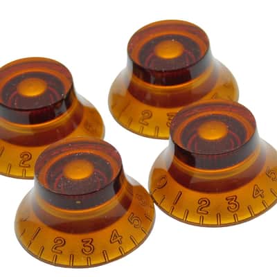 Amber Knobs Imperial Inch Top Hat Control Speed for USA Les Paul Electric Guitar image 3
