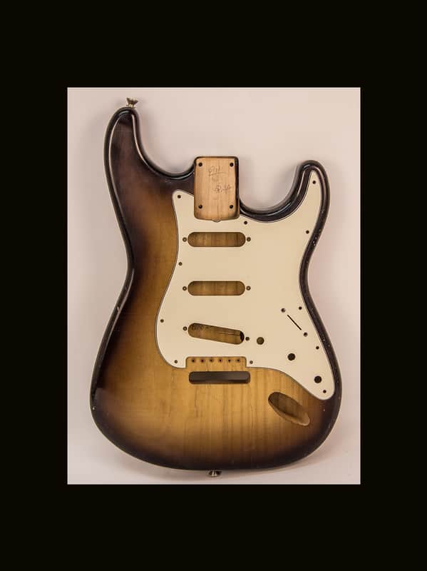 Guitar Mill S-Style Body / Paulownia / 2 lbs. 3 oz. / Nitrocellulose 'Chocolate Burst' / Light Relic (#GIN-4136) image 1