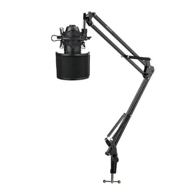 AKG P120 High-Performance General Purpose Recording Microphone Bundle with Knox Gear Desktop Boom Scissor Arm Stand, Shock Mount, & Pop Filter (4 Items) image 14