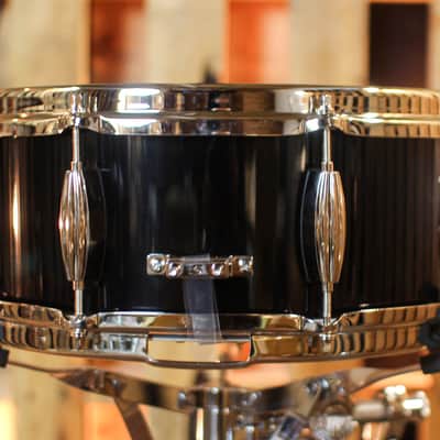 Slingerland 5.5x14 Studio King Del Norte Black Lacquer Snare Drum image 3