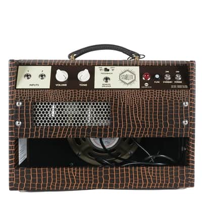 New Magnatone Starlite Combo Brown French Alligator Tolex / Gold Stripe Grill #9013 image 5