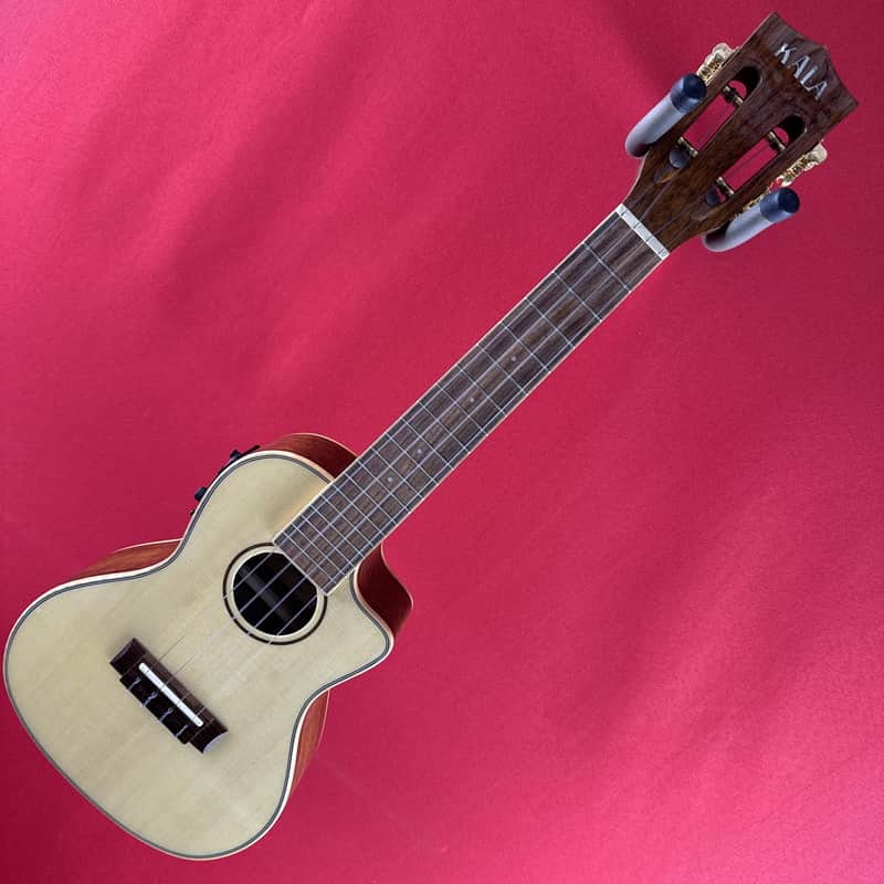 [USED] Kala KA-SKCGE-C Hawaiian Koa Spruce Top Concert Ukulele Cutaway w/ EQ, Natural Gloss (See Description) image 1