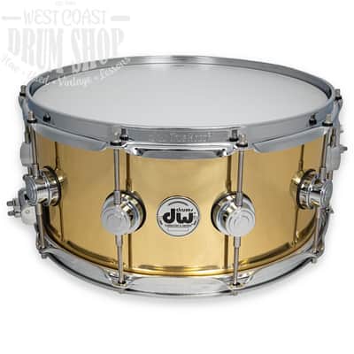 DW 6.5" x 14" Collector's Polished Bell Brass Snare Drum Demo/Open Box image 1