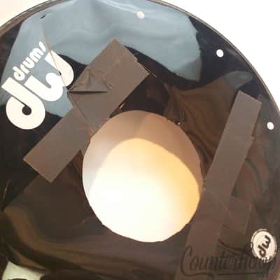 DW,Slingerland,Ludwig,Remo 4x 22" Bass Drum Heads Kick Batter Resonant Ebony Lot image 7