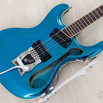 1996 Mosrite Ventures Model '63 Vintage Reissue Sidejack Blue w/ Vibramute & Case, Kurokumo image 18