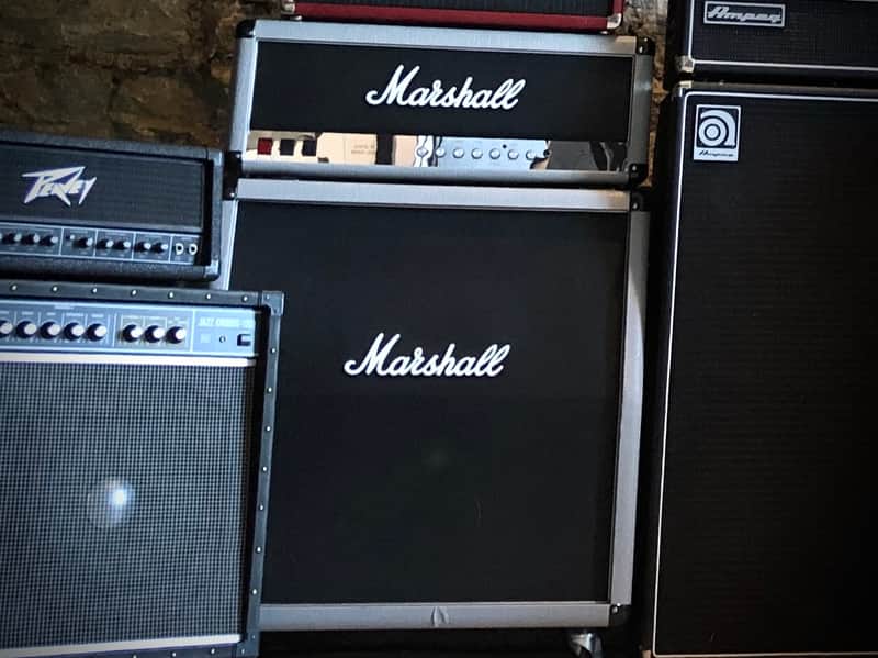 Marshall 2551AV Silver Jubilee Reissue 280-Watt 4x12" Angled Guitar Speaker Cabinet 2015 - Present - Silver image 1