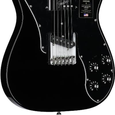 Fender American Vintage II 1977 Telecaster Custom Electric Guitar Maple Fingerboard, Black image 14