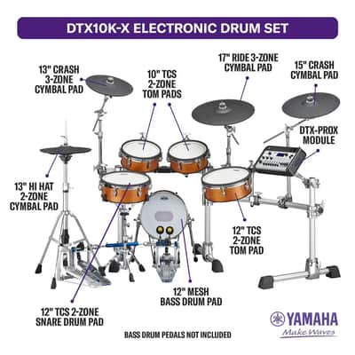 Yamaha DTX10K-X RW Electronic Drum Set Real Wood image 13