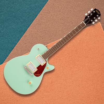 Gretsch Streamliner Jet Club Single-Cut 6-String Right-Handed Electric Guitar with Wraparound Tailpiece, Nato Body and Laurel Fingerboard (Mint Metallic) image 5