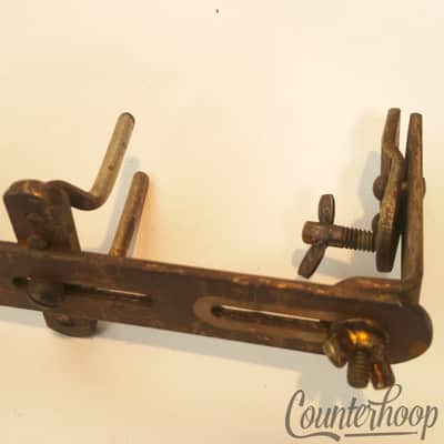 Gretsch Bass Drum Clamp-On Mount Cowbell +Wood Block Attachments Broadkaster 40s image 2