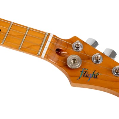 Flight PATHFINDER TENOR TBK Rock Series Basswood Body Roasted Maple Neck Double Cutaway 4-String Tenor Electric Ukulele w/Gig Bag image 9