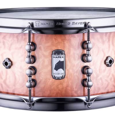 Mapex 6.5x14" Maple / Mahogany Black Panther Design Lab Versatus Peach Burst - BPDLMH4460LPW image 1