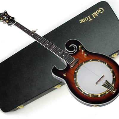 Gold Tone EBM-5/L Solid Body Maple Top & Neck F-Style 5-String Electric Banjo w/Hard Case For Left Handed Players image 1