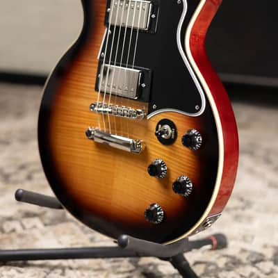Epiphone Les Paul Special Double Cut Figured Electric Guitar - Bourbon Burst image 4
