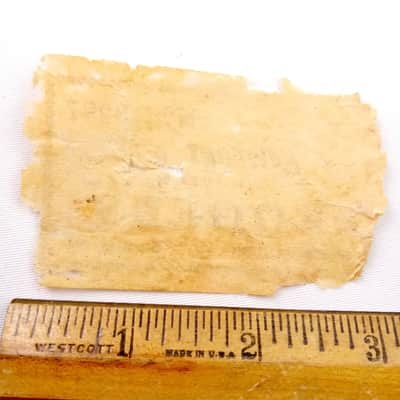 Rogers Newport Model Interior Paper Label Tag#3987 Cleveland Marching Snare Drum image 2
