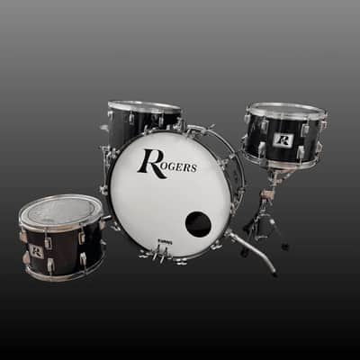Rogers Big R Drum Kit - Piano Black image 8